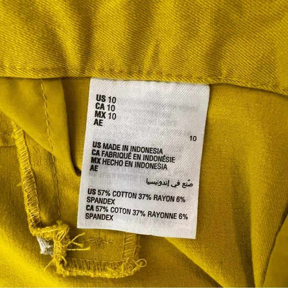 Alfani Yellow Gold Capri Pants Size 10 - Picture 17 of 17